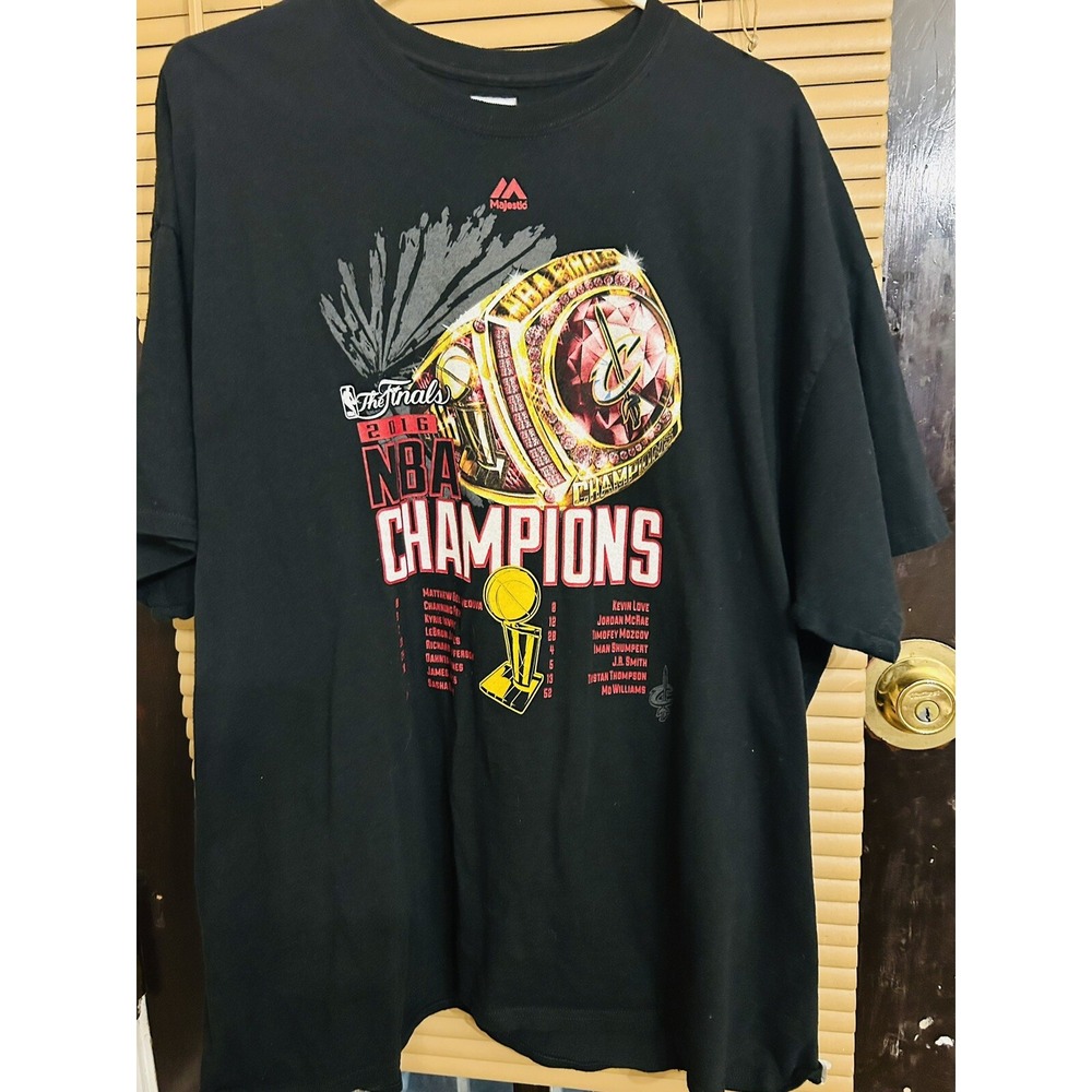 2016 Cleveland Cavaliers Championship Ring Player Roster T-Shirt Sx 2XL
